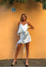 Cozy Halter Pleat White Women Mini Party Homecoming Dresses,HM240