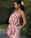 Luxurious White Flower Strapless Women Mini Party Homecoming Dresses,HM241