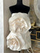 Luxurious White Flower Strapless Women Mini Party Homecoming Dresses,HM241
