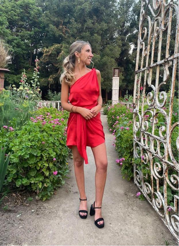 Simple Red Satin One Shoulder Pleat Women Mini Party Homecoming Dresses,HM237