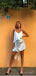 Cozy Halter Pleat White Women Mini Party Homecoming Dresses,HM240