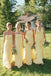 Graceful Mismatched Mint-Yellow Soft Bridesmaid Dresses Online, BL09