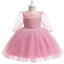 Princess Pink Flower Ball Gown Popular Long Little Flower Girl Dresses, ET27