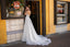 Vintage White Backless Appliqued Sweetheart Long A-Line With Tail Wedding Dresses HS45