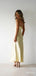 Simple Yellow Sweetheart Spaghetti Strap V-Neck Long Women Evening Prom Evening Dress,ZX242