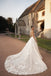 Beautiful Spaghetti Strap V-Neck Appliqued Long A-Line Wedding Dresses HS50