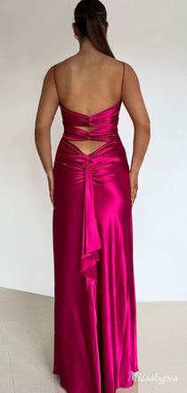 Sexy V-neck Spaghetti Strap Mermaid  Long Prom Dress Ideas, Evening Party Dresses,ZX511
