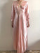 Casual Long Sleeves A-line Long Prom Dress Ideas, Evening Party Dresses,ZX1189