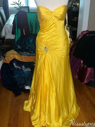 Gorgeous Strapless Mermaid Long Prom Dress Ideas, Evening Party Dresses,ZX1190