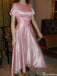 Casual Short Sleeves A-line Long Prom Dress Ideas, Evening Party Dresses,ZX1193