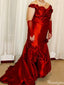 Formal Off-shoulder Mermaid Long Prom Dress Ideas, Evening Party Dresses,ZX1201