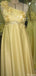 Elegant One-shoulder A-line Long Prom Dress Ideas, Evening Party Dresses,ZX1203