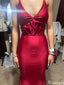 Sexy V-neck Mermaid Long Prom Dress Ideas, Evening Party Dresses,ZX1204