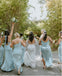 Beautiful Mismatched Green Soft Women Bridesmaid Dresses Online, BL104