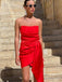 Sexy Strapless Red Pleat Women Mini Party Homecoming Dresses,HM238