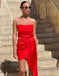 Sexy Strapless Red Pleat Women Mini Party Homecoming Dresses,HM238