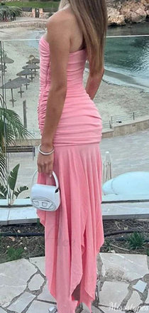 Gorgeous Strapless Sheath Long Prom Dress Ideas, Evening Party Dresses,ZX581