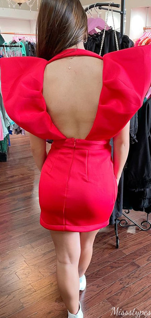 Sexy V-neck Sheath Short Mini Homecoming Dress,HM608