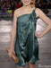 Casual One-shoulder A-line Short Mini Homecoming Dress,HM609