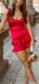 Elegant Spaghetii Strap Short Mini Homecoming Dress,HM611