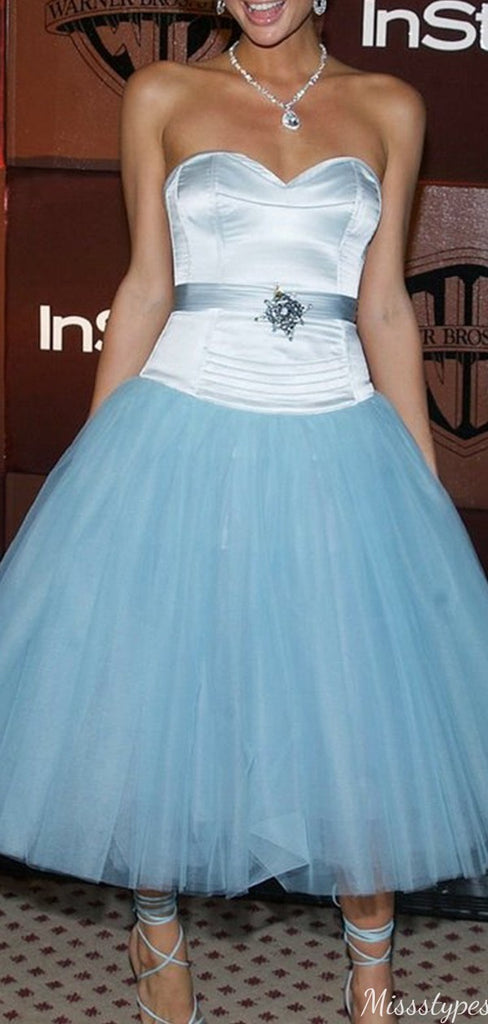 Elegant Strapless A-line Short Mini Homecoming Dress,HM612