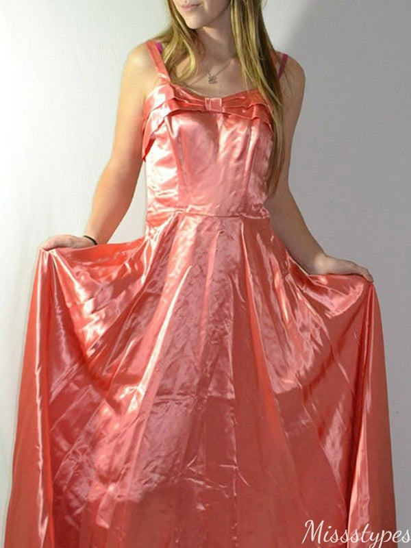Casual Spaghetii Strap A-line Long Prom Dress Ideas, Evening Party Dresses,ZX1206