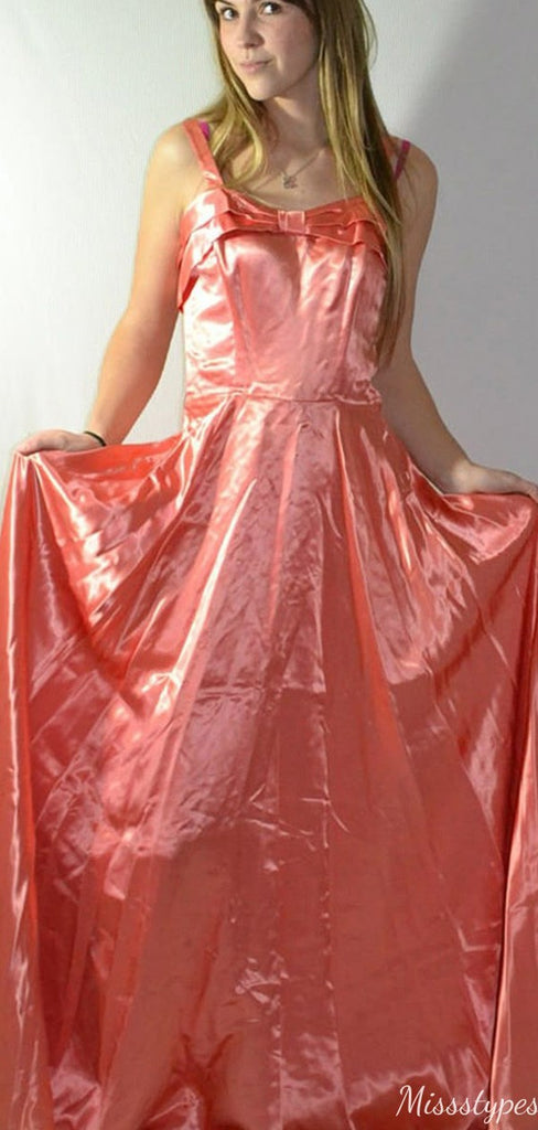 Casual Spaghetii Strap A-line Long Prom Dress Ideas, Evening Party Dresses,ZX1206