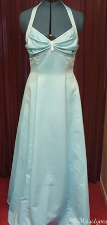 Elegant Halter A-line Long Prom Dress Ideas, Evening Party Dresses,ZX1214