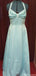 Elegant Halter A-line Long Prom Dress Ideas, Evening Party Dresses,ZX1214