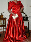 Gorgeous Short Sleeves A-line Long Prom Dress Ideas, Evening Party Dresses,ZX1216