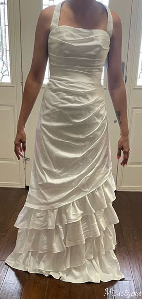 Gorgeous Spaghetii Strap Sheath Long Prom Dress Ideas, Evening Party Dresses,ZX1218