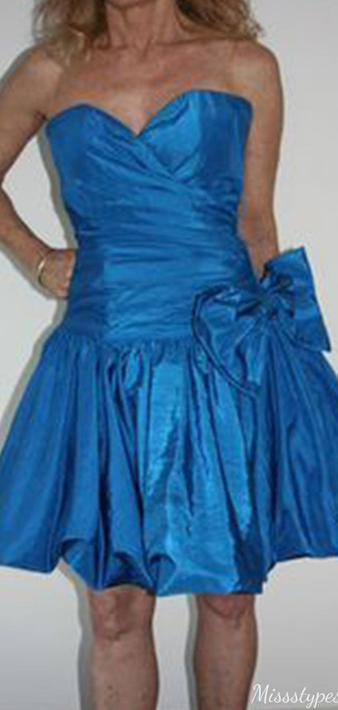 Elegant Strapless A-line Short Mini Homecoming Dress,HM626