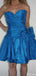 Elegant Strapless A-line Short Mini Homecoming Dress,HM626