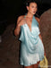 Casual Halter A-line Short Mini Homecoming Dress,HM627