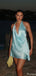 Casual Halter A-line Short Mini Homecoming Dress,HM627