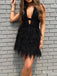 Sexy Halter V-neck A-line Short Mini Homecoming Dress,HM629