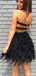 Sexy Halter V-neck A-line Short Mini Homecoming Dress,HM629