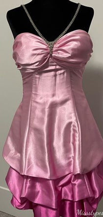 Gorgeous Strapless V-neck A-line Short Mini Homecoming Dress,HM630