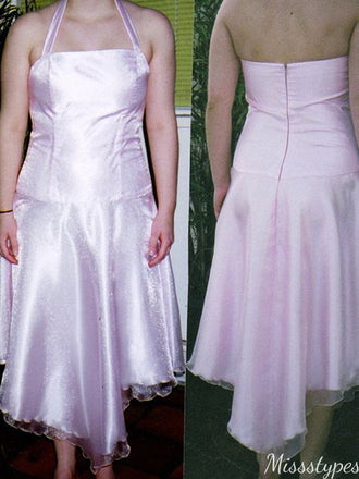 Casual Halter A-line Short Mini Homecoming Dress,HM633