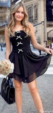 Casual Spaghetii Strap A-line Short Mini Homecoming Dress,HM634