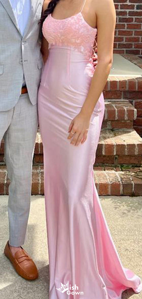 Gorgeous Spaghetii Strap Mermaid Long Prom Dress Ideas, Evening Party Dresses,ZX1230