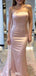 Elegant Spaghetii Strap Mermaid Long Prom Dress Ideas, Evening Party Dresses,ZX1235