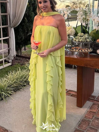 Casual Strapless A-line Long Prom Dress Ideas, Evening Party Dresses,ZX1240