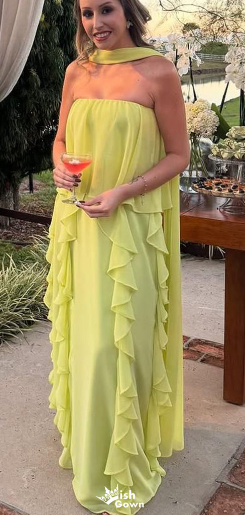 Casual Strapless A-line Long Prom Dress Ideas, Evening Party Dresses,ZX1240