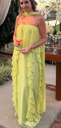 Casual Strapless A-line Long Prom Dress Ideas, Evening Party Dresses,ZX1240