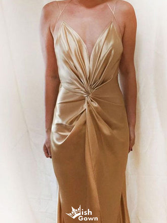 Elegant Spaghetii Strap Mermaid Long Prom Dress Ideas, Evening Party Dresses,ZX1243