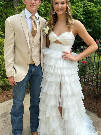 Unique Sweetheart Spaghetti Strap A-line Long Prom Dress Ideas, Evening Party Dresses,ZX588