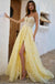 Pretty Lemon Strapless Side Slit Tulle Appliqued Floor-Length Long Prom Evening Dress,ZX353