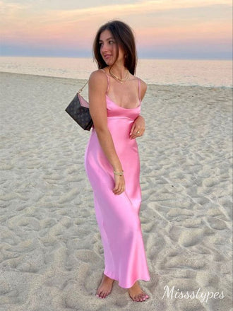 Sexy Square Spaghetti Strap Mermaid  Long Prom Dress Ideas, Evening Party Dresses,ZX512