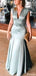 Elegant V-neck Mermaid Long Prom Dress Ideas, Evening Party Dresses,ZX1246